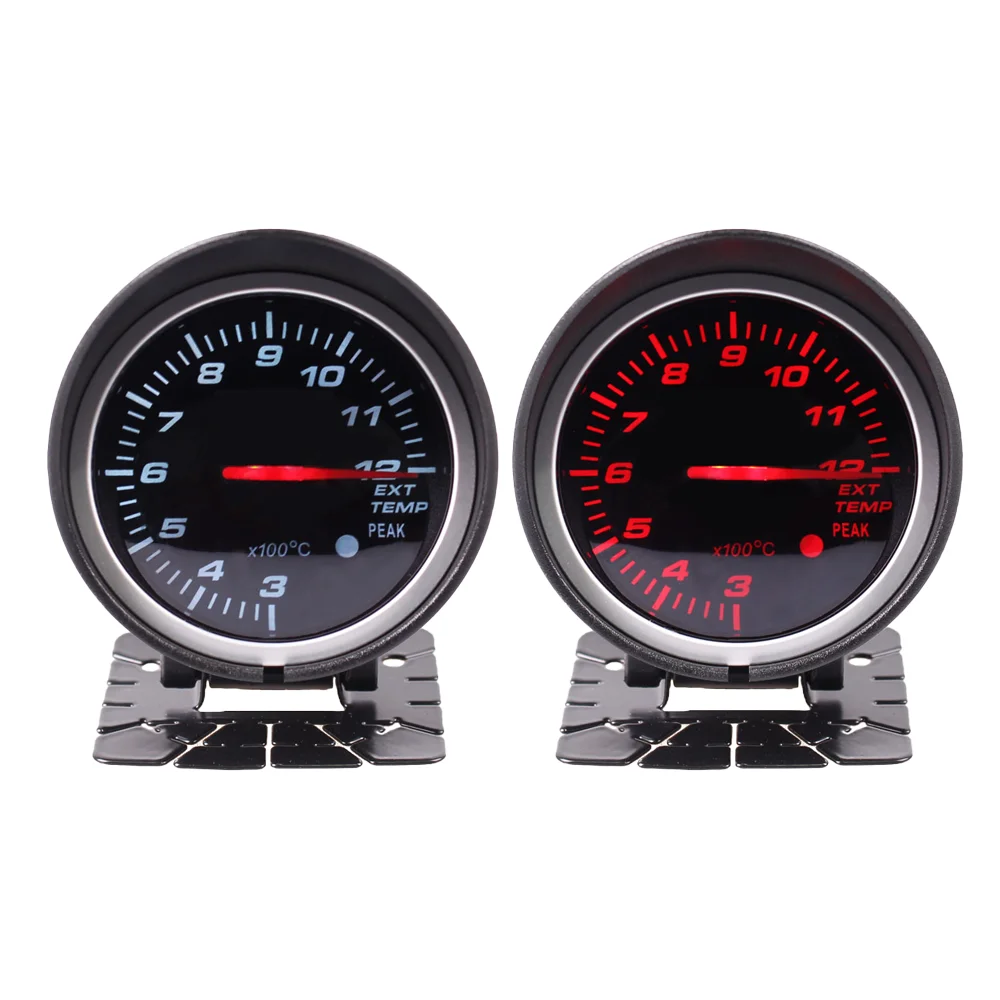 HA Car Accessories Auto Gauge 60MM DEF BF Red White Light Water Temp Oil Temp Oil Press Tachometer RPM Vacuum EGT Turbo Meter