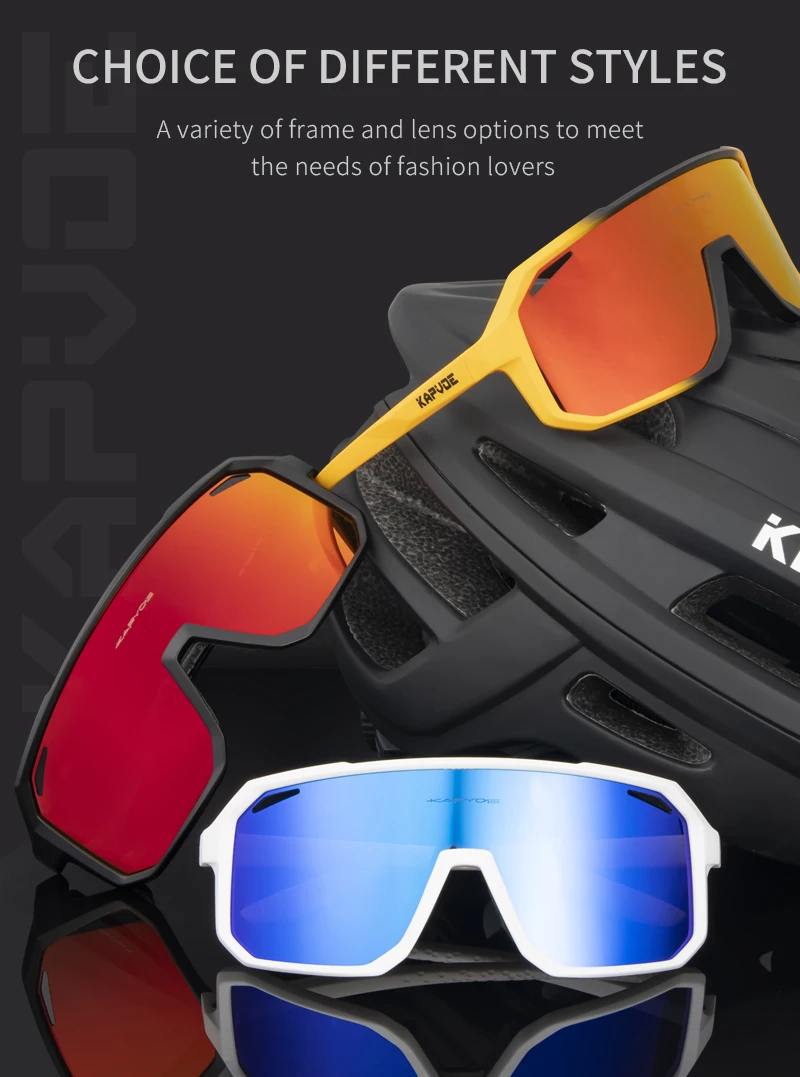 Kapvoe Large-Frame Sports Sunglasses — product information 1