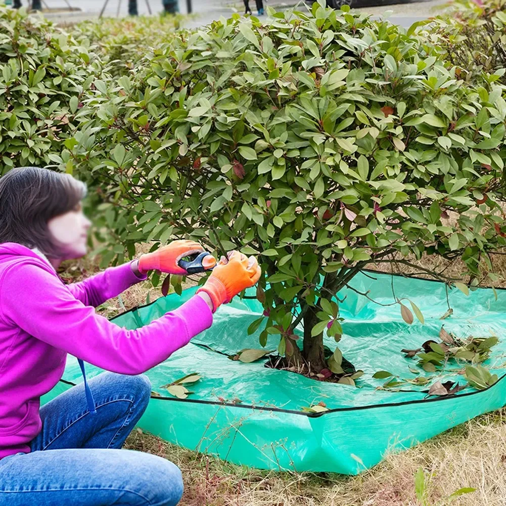

Водонепроницаемый ландшафтный мат для обрезки деревьев и кустарников с отверстиями 12 дюймов и пряжками для надежного крепления, для уборки после работ