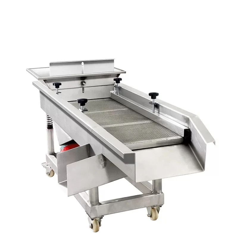 High Productivity Small Stainless Steel Food Linear Vibration Sieve Screen Machine for Separating Beans Sugar Flour
