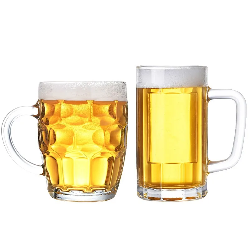 

Extra Large 000ml Beer Glass Super Size Pub Frie Beer Drinking Hero Cup High Capaci Na Ca Glass round ape Handle Design