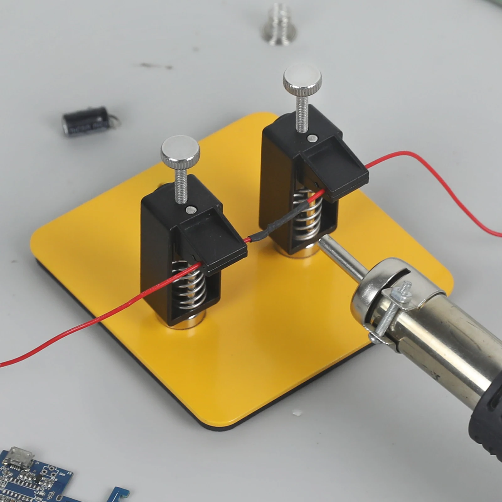 NEWACALOX Magnetic Helping Hand Soldering Third Hand Tool with Alligator Clips Flexible Metal Arms Electronic Repair Tool