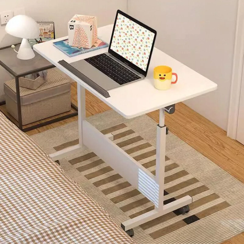 Length 60/80 Width 40/50cm Lifting Laptop Computer Table Bed Desk Writing Table Sofa Side Table with Wheels