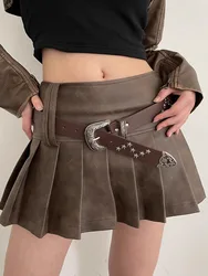 N Retro Belt Ladies 2024 New jeans decorated Brown Star Belt Korean Version Of The Minority Design Trend