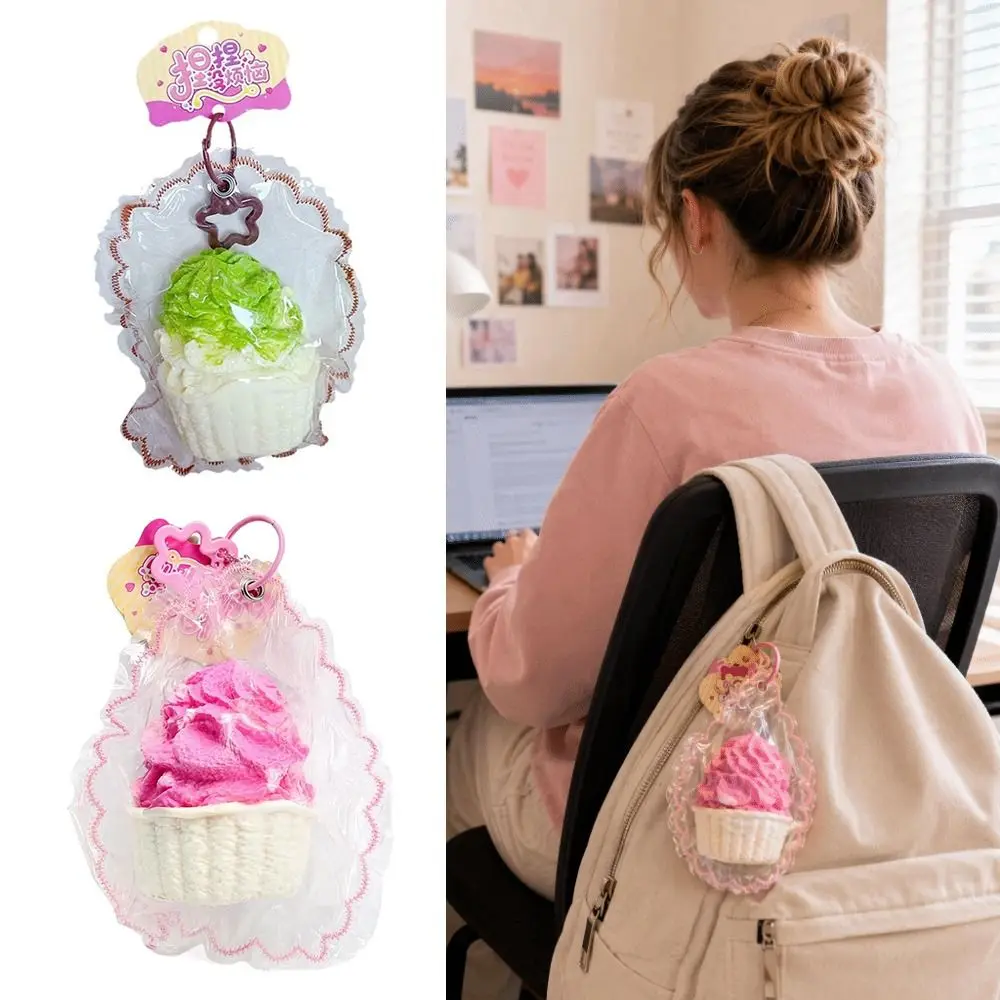 Hand Relax Cabbage Squishy Keychain Shapable Handmade Ice Cream Squishy Keychain Pinch Bounce Bag Pendant Children Gifts