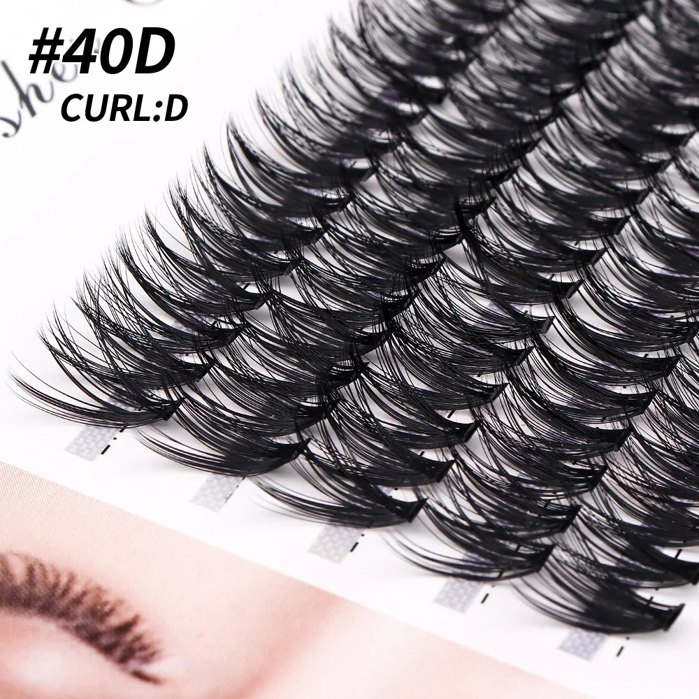 QSTY 100 stücke Wärme Verbunden Cluster Wimpern Make-Up Individuelle Cluster Auge Wimpern Pfropfen Gefälschte Falsche Wimpern Kostenloser Versand