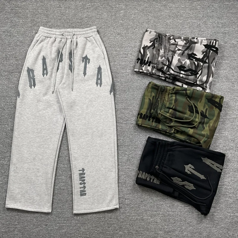 

Американские свободные камуфляжные брюки High Street Sle с вышивкой, прямые повседневные брюки для мужчин
