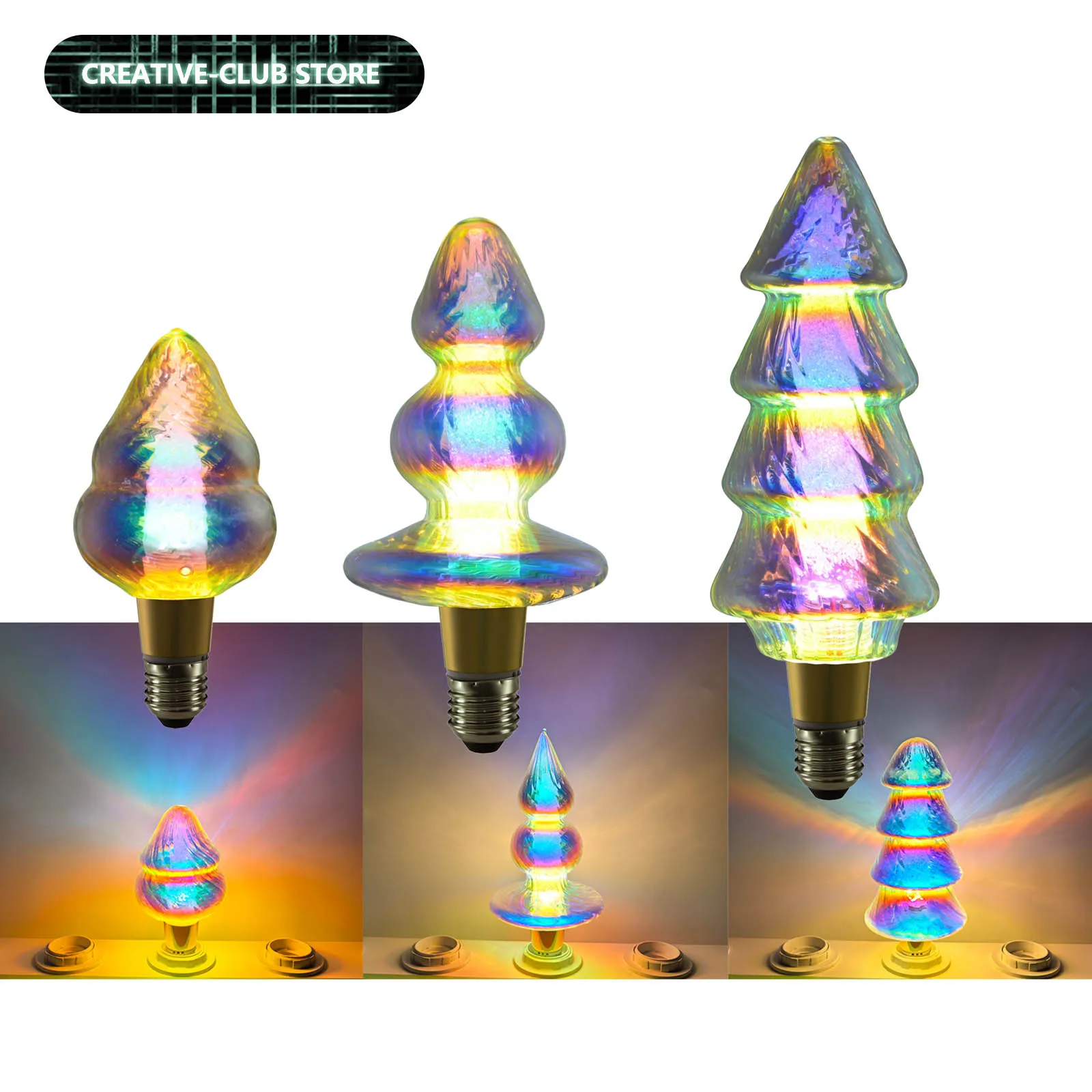 

Colorful LED Lamp Bulb E27 220V Vintage Edison Bulb Holiday Night Light Decoration Lighting for Dining Bar Home Decor Lighting