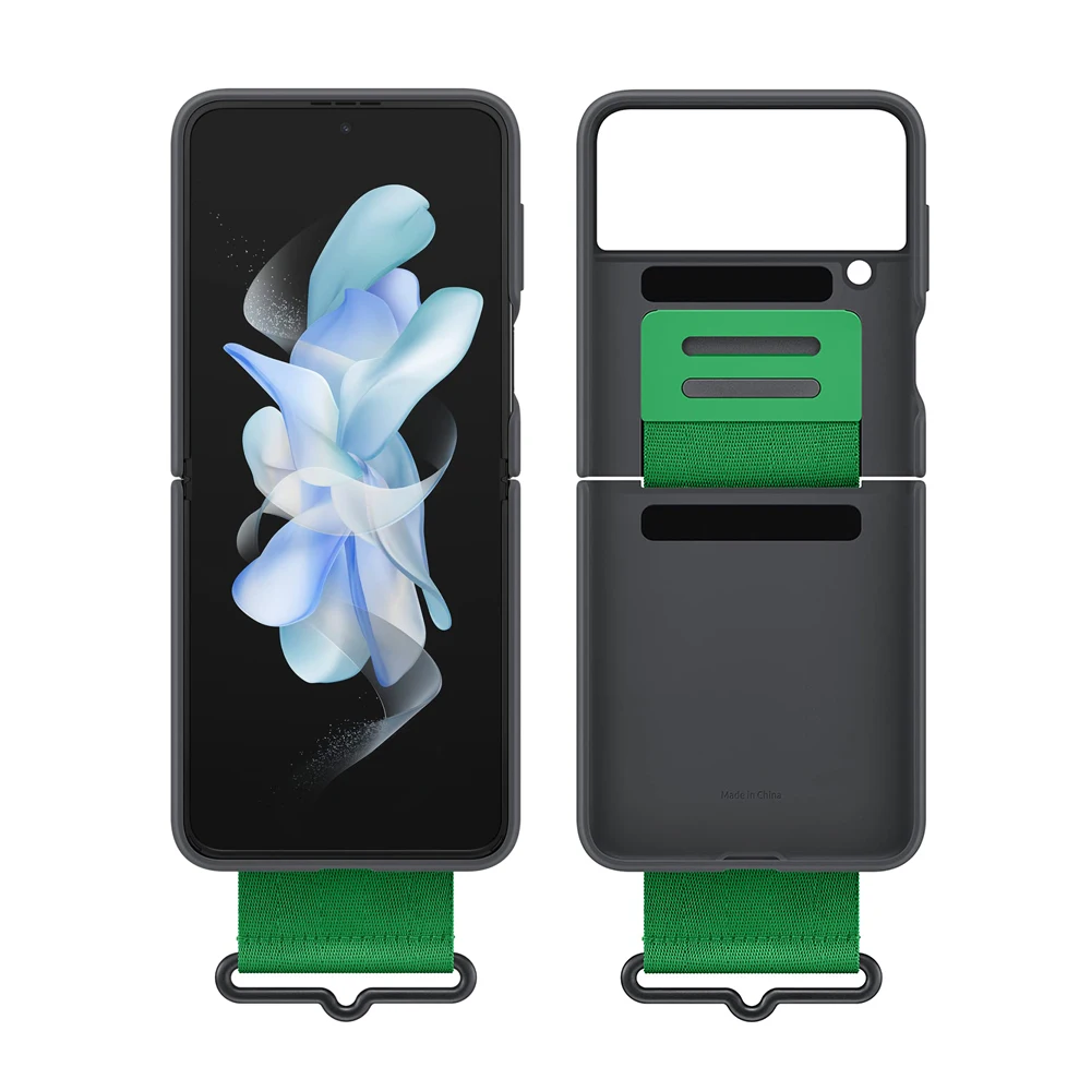 오리지널 실리콘 스트랩 커버, 그립 보호 케이스 포함, 삼성 갤럭시 Z 플립 4