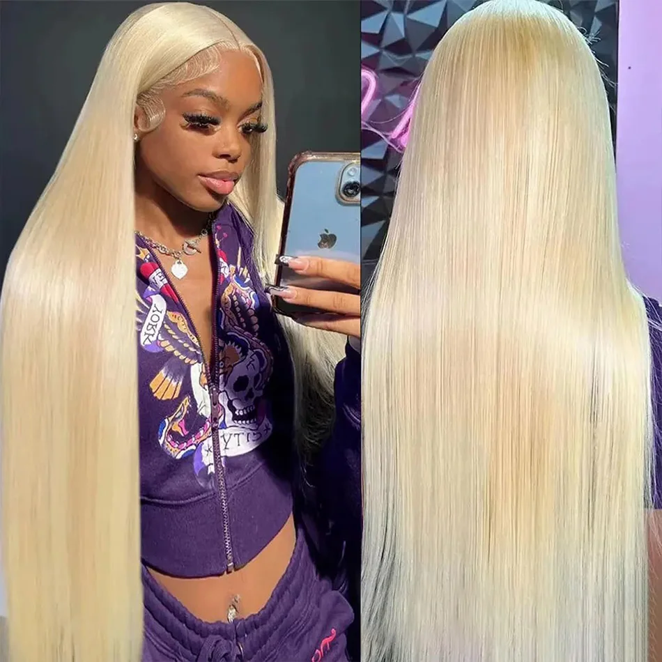 

613 Hd Lace Frontal Wig 13X6 Straight Blonde Human Transparent Lace Front Wig Brazilian 100% Human Hair For Black Women 30 Inch