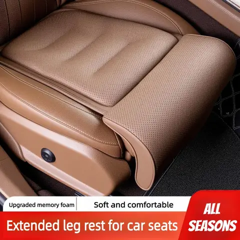 Car Seat Extended Footrest Driver and Passenger Leg Rest Universal Car Seat Cover Leather Thick down Non-slip Cars Seats Cover