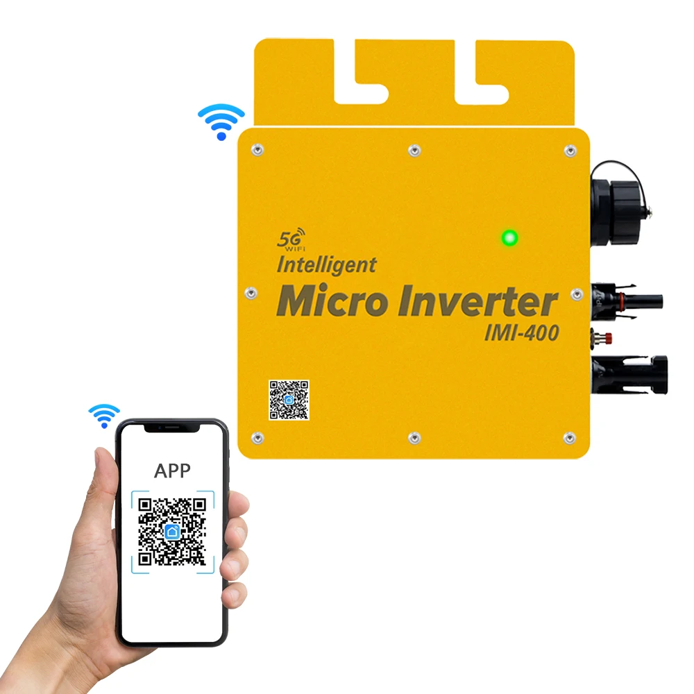 400W 22-50VDC MPPT Solar Grid Connected Micro Inverter, IP67 Scan Code Link Monitoring Power Generation, Intelligent Inverter