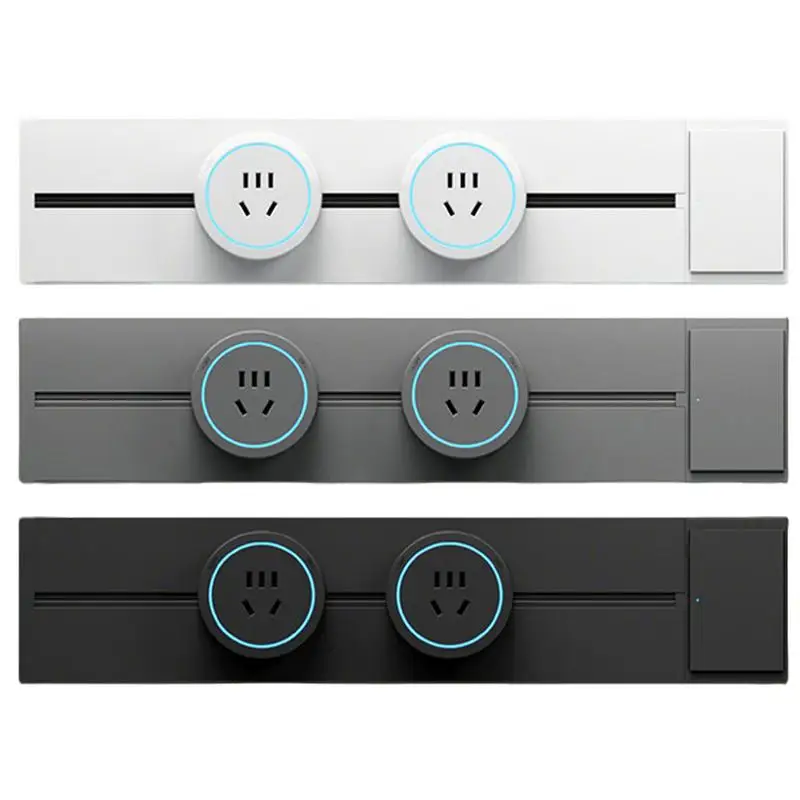 

Power Socket Track Power Track Outlet Rail Movable Detachable Removable Multiple Outlets Adapters For Kitchen Living Room Study