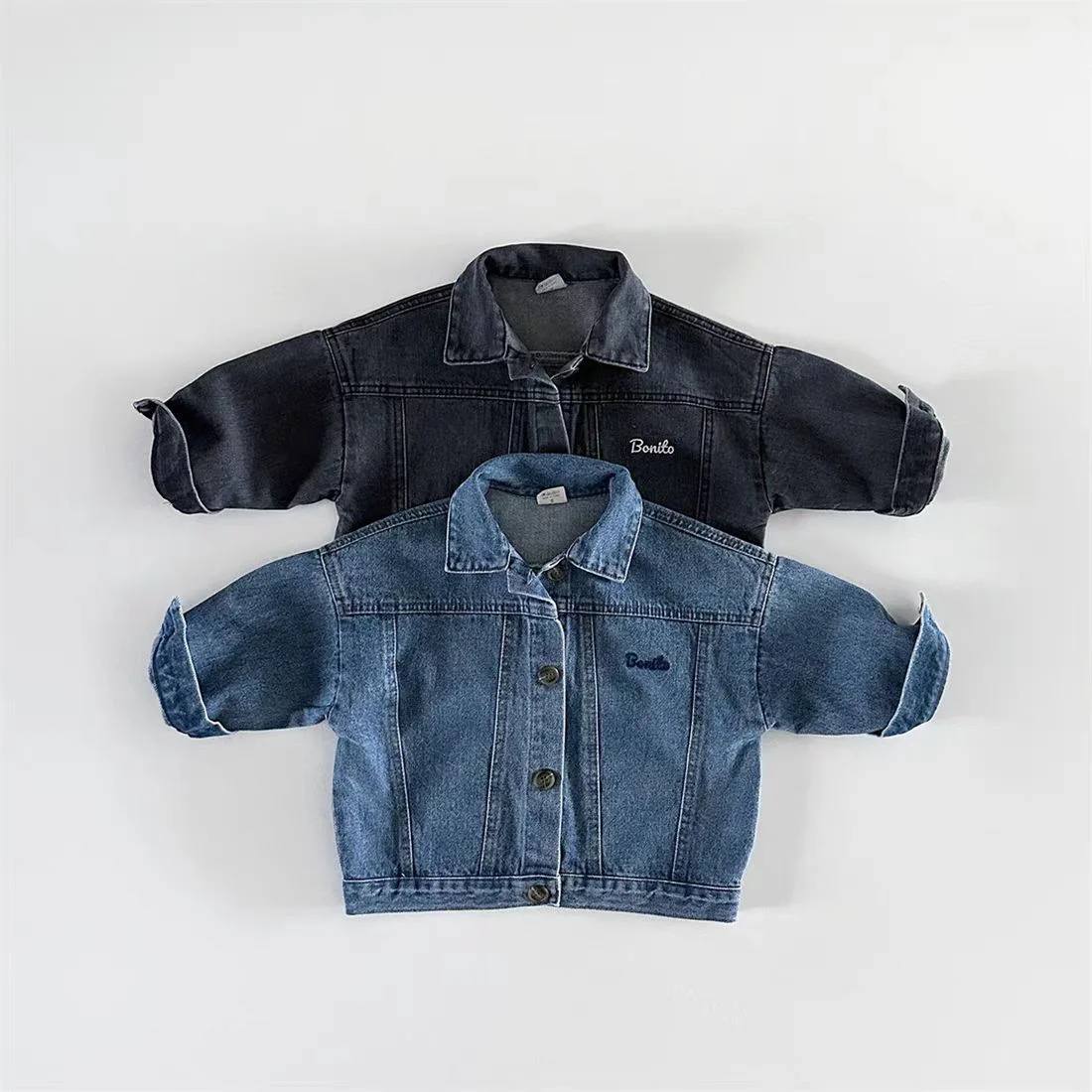 

2025 Autumn New Baby Long Sleeve Denim Coat Fashion Boys Lapel Jacket Infant Girl Fashion Casual Cardigan Toddler Clothes