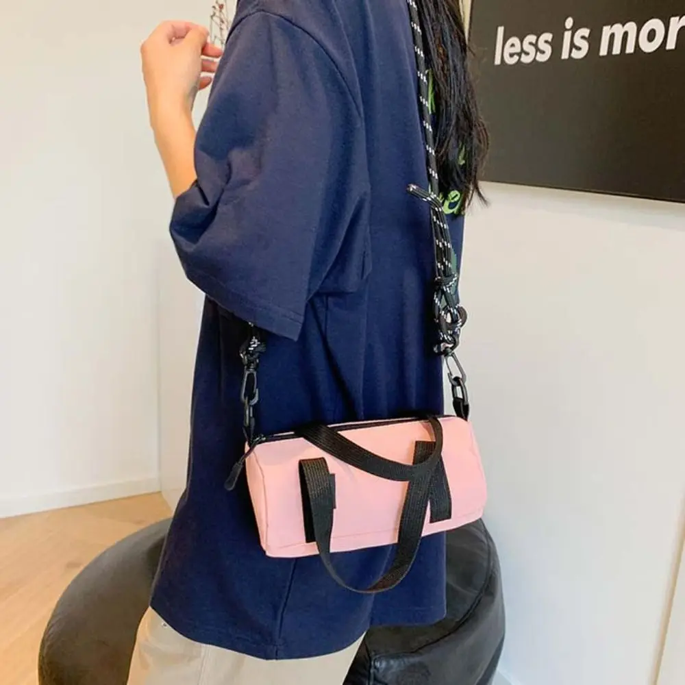 

Большая нейлоновая сумка-кроссбоди в корейском стиле, однотонная, в форме подушки, на плечо, для улицы