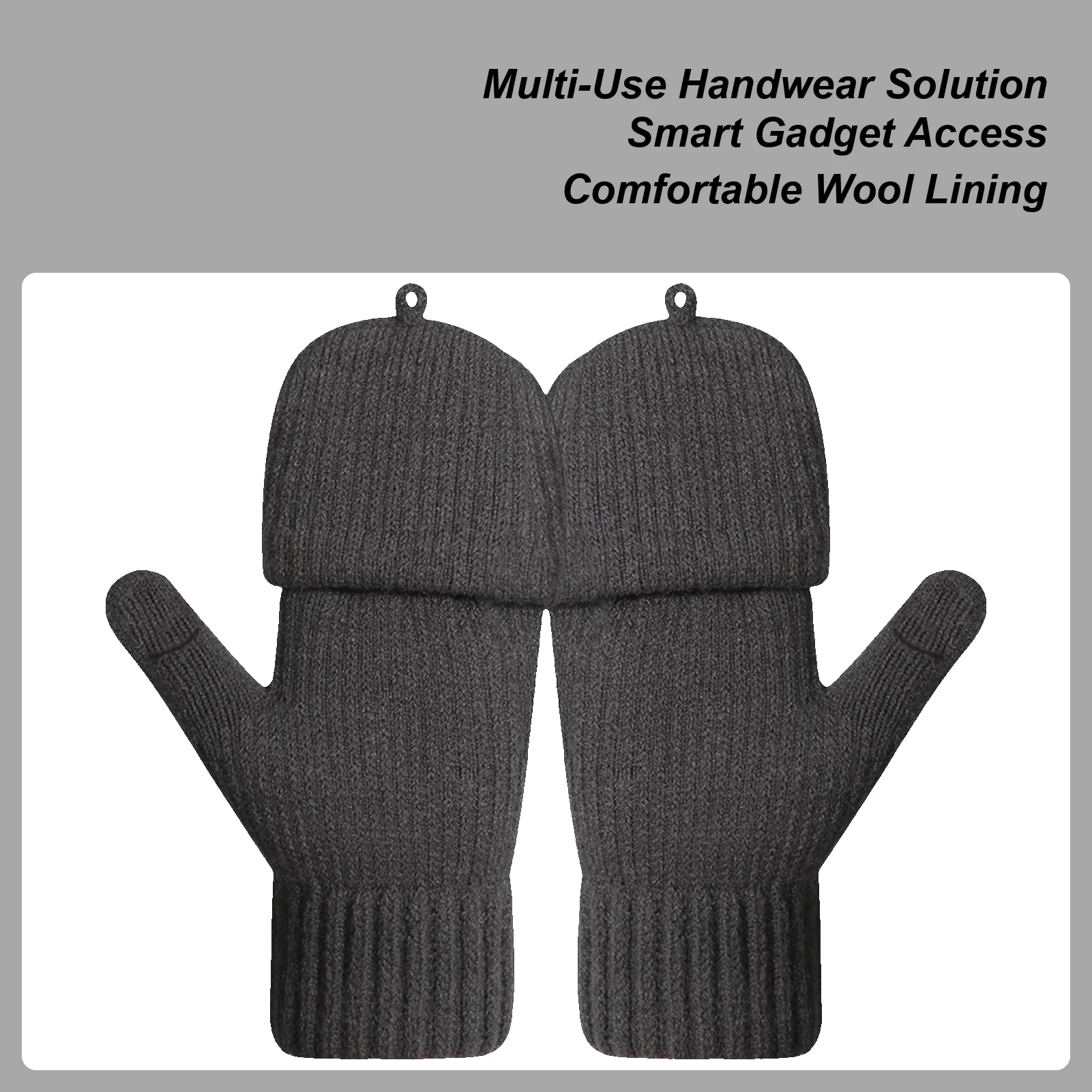 

Gloves For Women Cold Weather Warm Mittens With Flap Cover Winter Thermal Knit Gloves For Cycling Running Dog Walking Hiking