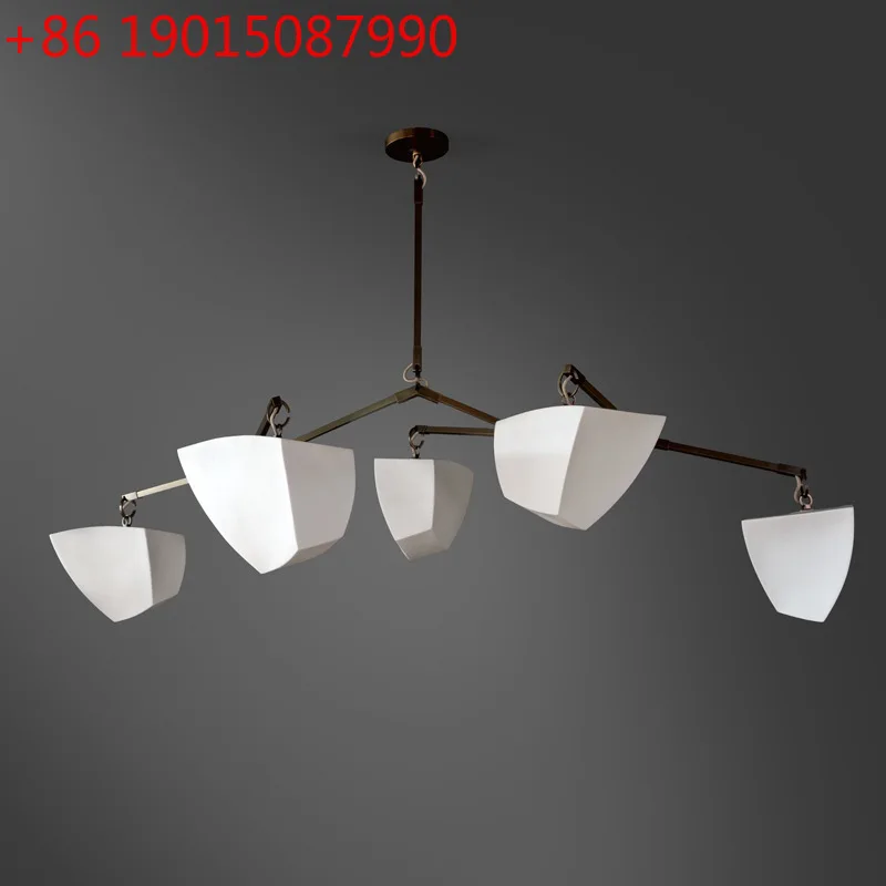 

Постмодернистская гостиная, вилла, люстра, столовая, керамический светильник, роскошное искусство, ретро, полностью медные лампы