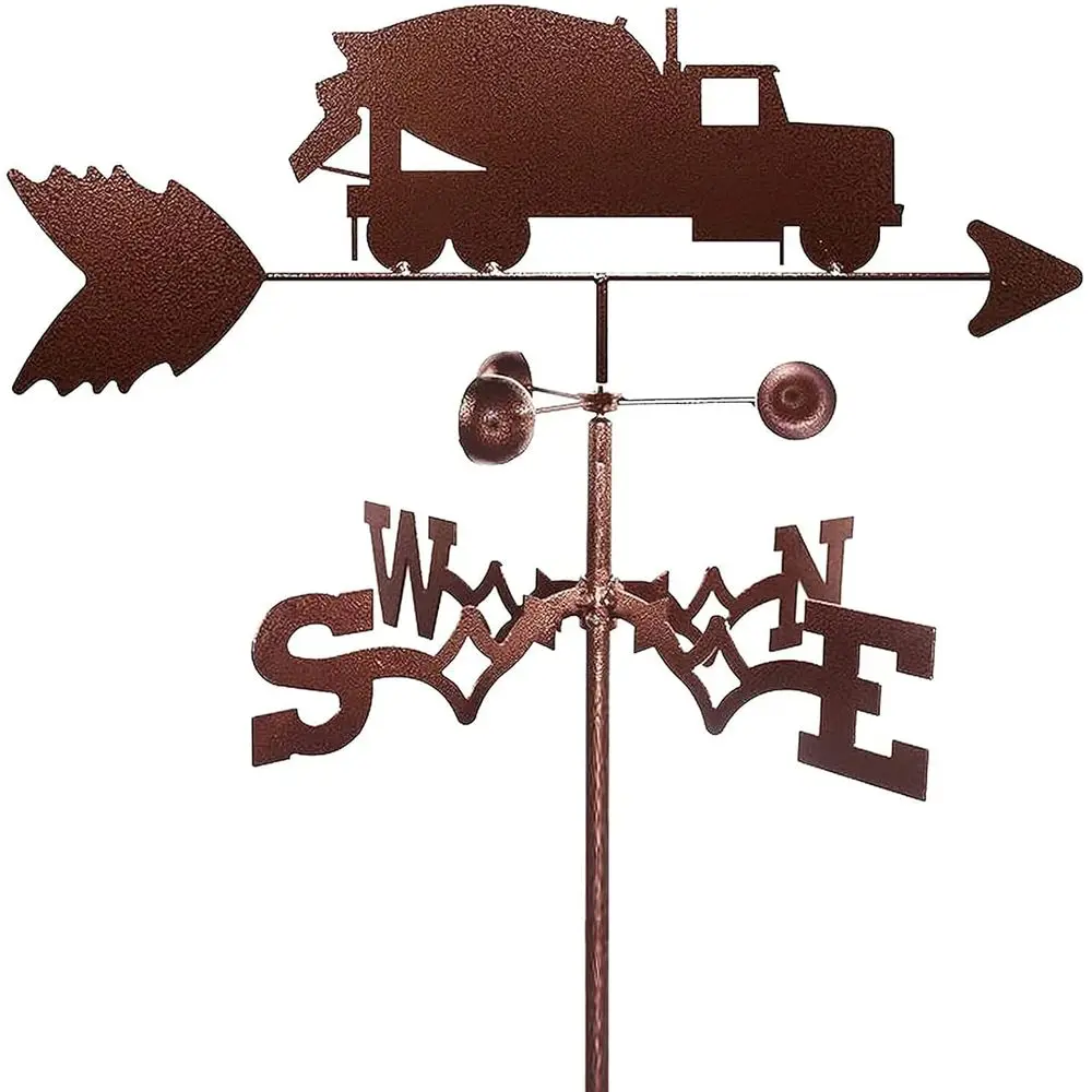 

Флюгер из стали в деревенском стиле для бетонных грузовиков — указатель направления для фермы и сада