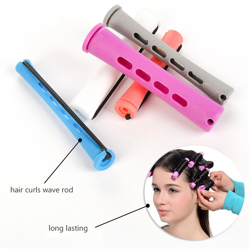 10PCS Hair Perm Rods Short Cold Wave Rods Plastic Perming Rods With Hair Cold Wave Rods Hair Curler For Women Long Short Hair