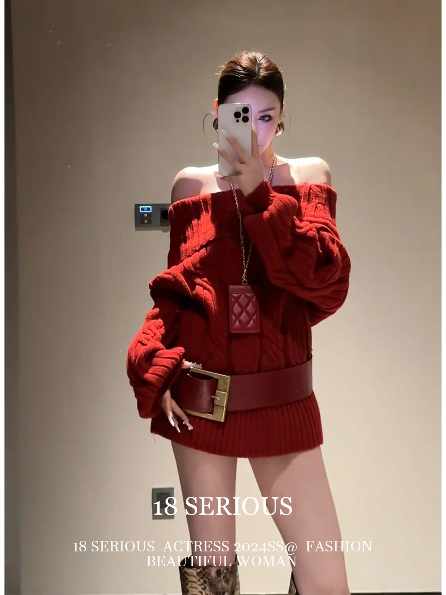 เสื้อสเวตเตอร์ เสื้อจัมเปอร์ เสื้อพูลโอเวอร์ เสื้อถักสำหรับผู้หญิง เสื้อโครเชต์ แฟชั่นลุคธุรกิจ คอนเสิร์ต เทศกาล ชุดลำลอง วงร็อค อัลเทอร์เนทีฟ พังก์ กรันจ์