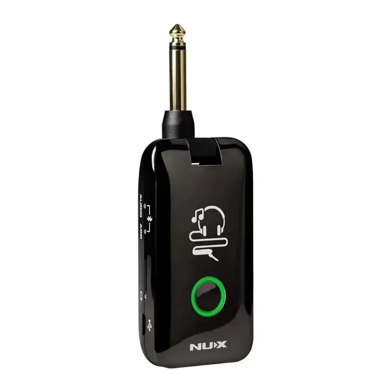 NUX-MP-2 Mighty Plug Amplifier, Guitar Bass Modeling Earphone Amplug, Bluetooth, Built-in Effects, Mobile App Control