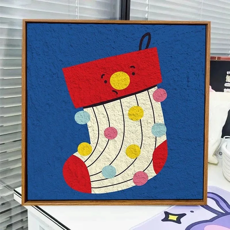 A6165  Whimsical Santa Oil Painting