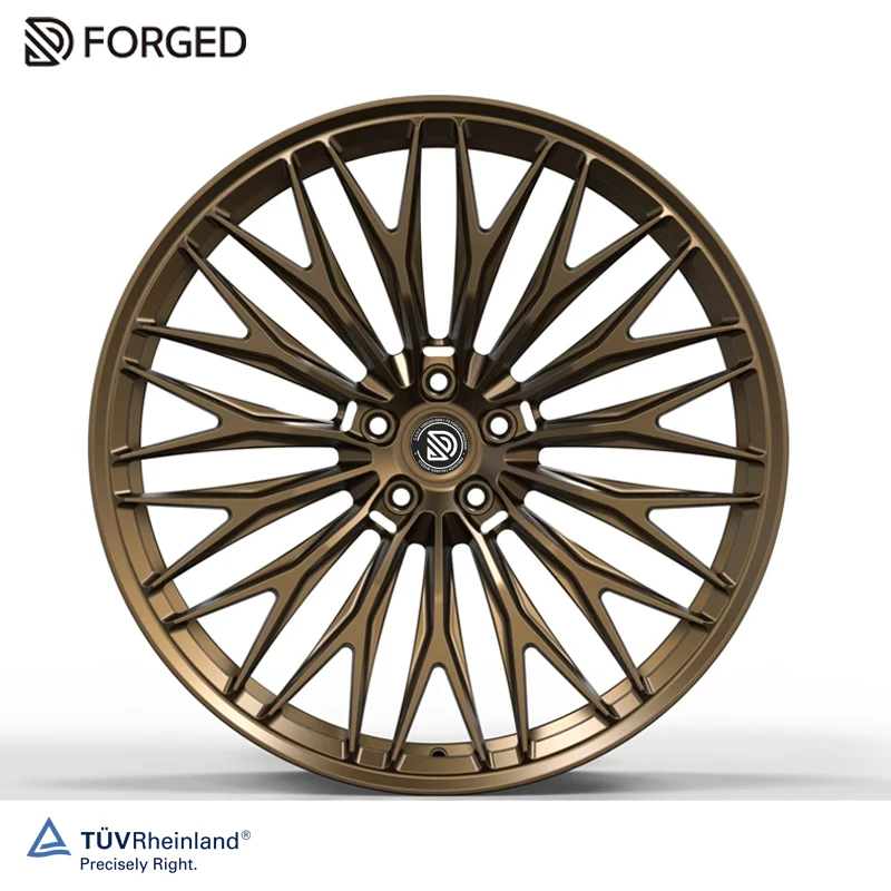 Forged Lightweight Aluminum Monoblock Alloy Concave Bronze Finish Custom Wheels Universal Fitment Lifetime Warranty 18 21 Inches