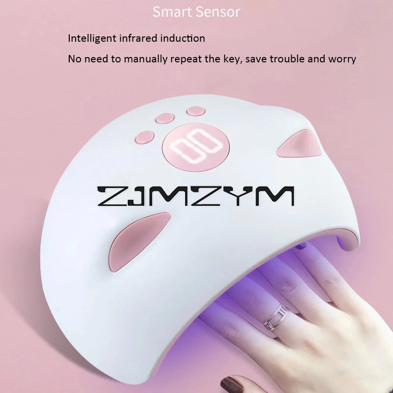 48W LED UV Nail Lamp Therapy Machine LED Automatic Induction Nail Grease Glue Baking Light