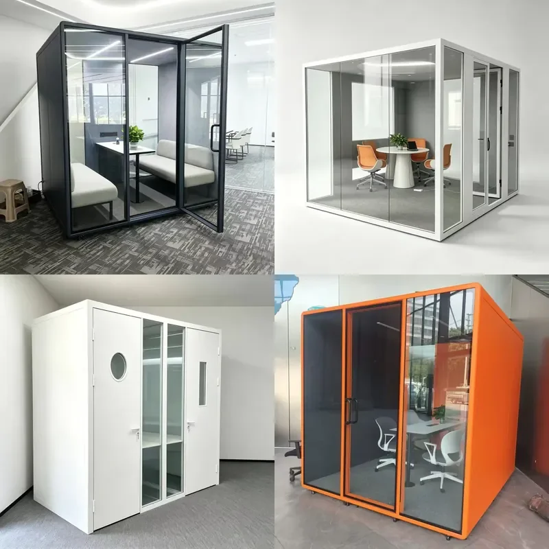 Hot Selling Aluminum Frame Custom Soundproof Room Phone Booth for Live Stream Piano Conference Office Cabin