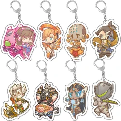 Game Overwatch Keychain Cosplay Cartoon Figure Pendant Car Key Ring Anime Bag Accessories Jewelry Fans Gift