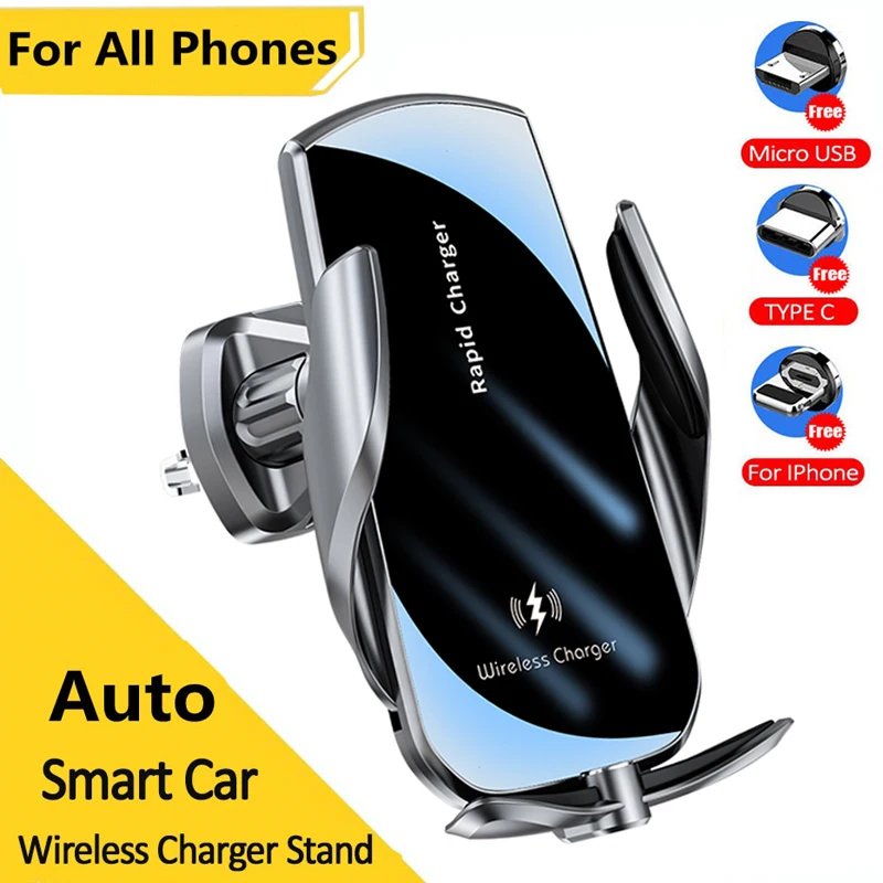 30W Car Wireless Charger For iPhone 14 13 12 11 Samsung Xiaomi Huawei Automatic Car Mount Phone Holder Induction Fast Charging