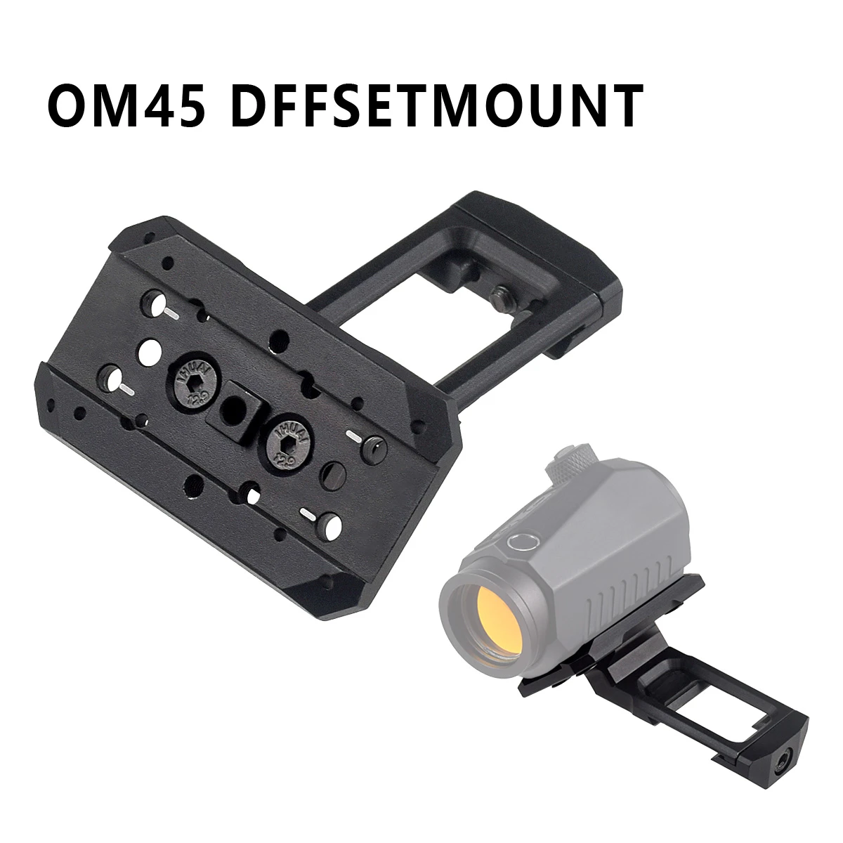 Montaż boczny do celownika kolimatorowego 45 °   Akcesoria do montażu lunety offsetowej Metal RM T01 T02 Red Dot Holographic 45 Degree Bracket