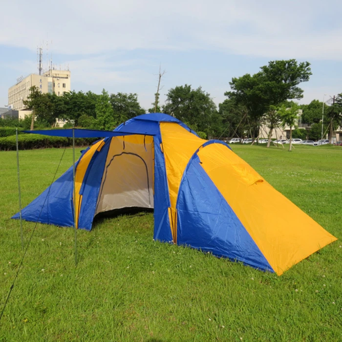 

Two Room Large Outdoor Camping Tent 3-4 Persons Waterproof Family Big Luxury Camping Tents