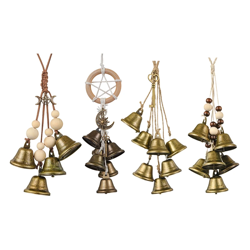 ⑧ Witch Bell Hanging Decor, Witch Bells For Door For Protection, Vintage Halloween Doorbell Decoration, Magic Witch Wind Chimes