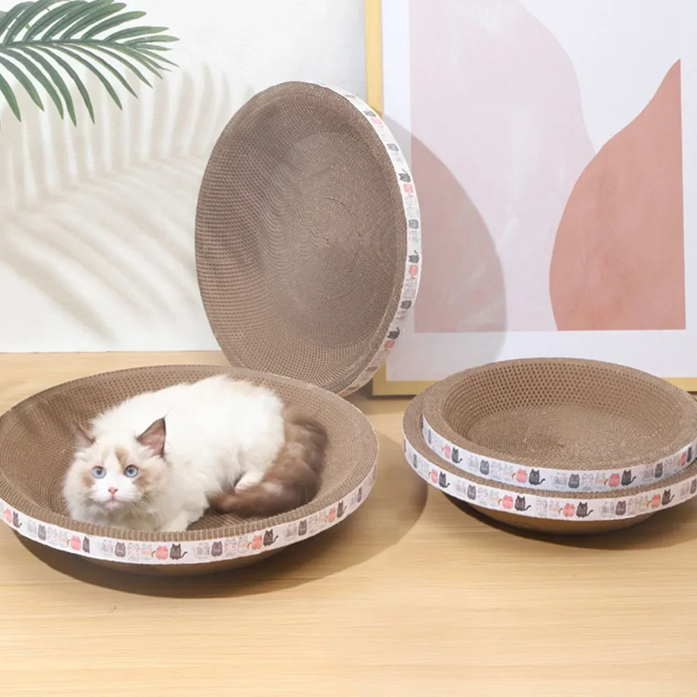 

Cat Scraper Sharpening Claw Cardboard Corrugated Board Scratch-resistant Cat Scratch Board Cat Toy Sofa Cushion Bed Cat donut