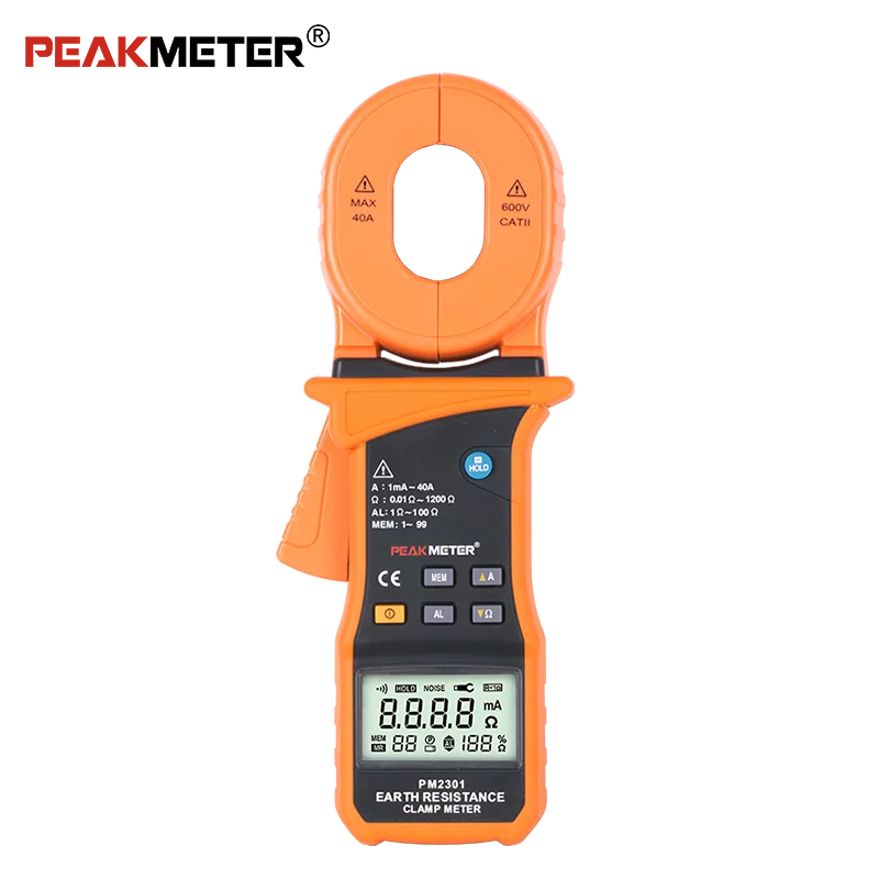 

2026 MS2301 High Sensitivity Digital Earth Ground Clamp on Earth Resist Meter Resistance Meter Tester Lower Power Consumption