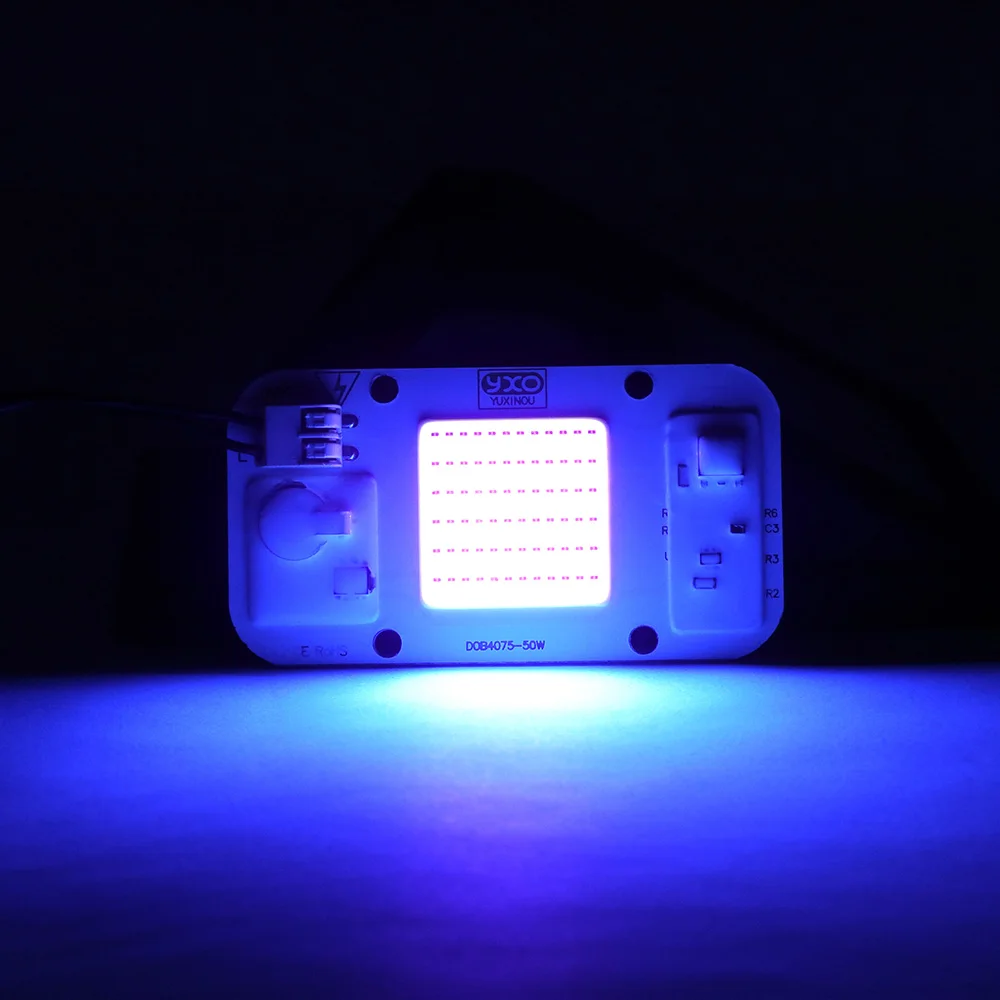 220v 50w led uv de alta potência 395nm lâmpada uv chip magnético grânulo diodo lâmpada fluorescente para cura da impressora