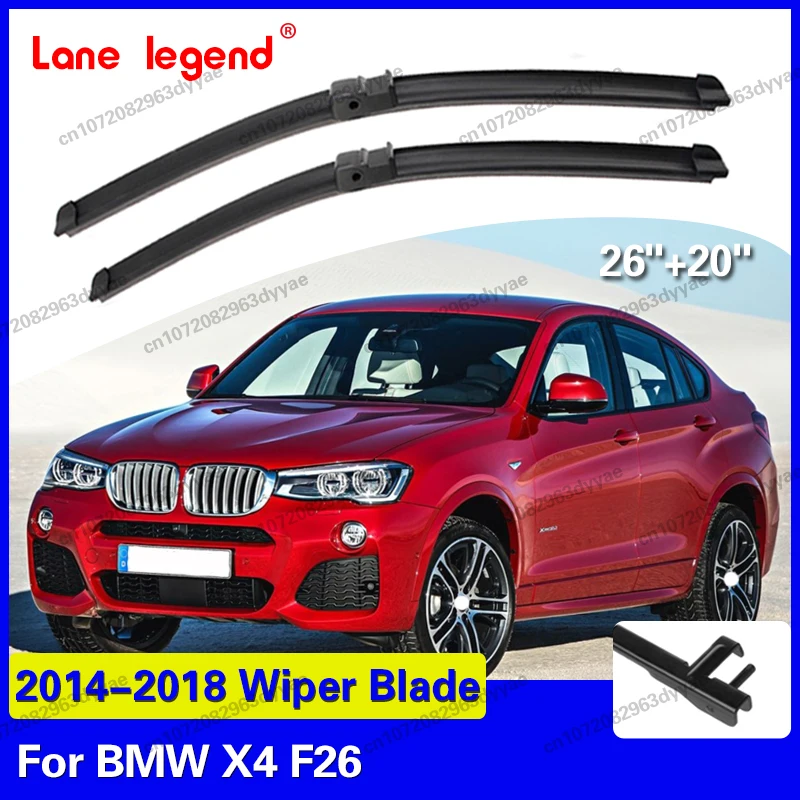 

Wiper LHD Front Wiper Blades For BMW X4 F26 2014 2015 2016 2017 2018 Windshield Windscreen Front Window 26"+20" Accessories