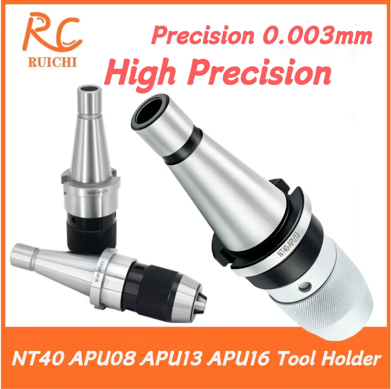 NT30 NT40 APU08 APU13 APU16 APU08 Tool Holder Nt Apu Series CNC Integrated Self-tightening Lathe Tools Holder Drill Chuck Collet