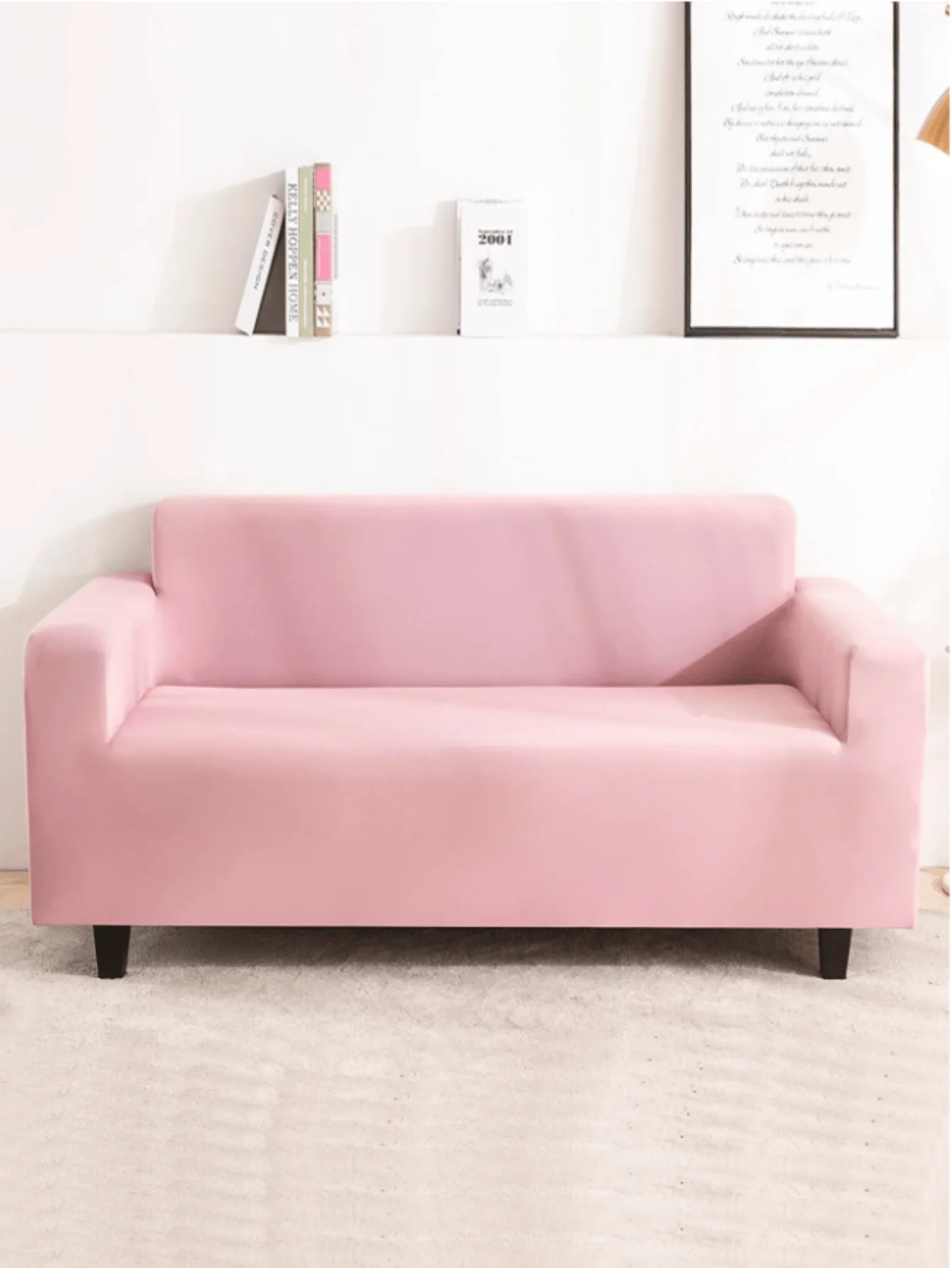 

1 шт., чехол для дивана из молочного шелка с полным покрытием — однотонный, нескользящая резинка, всесезонный (одинарный/двойной/три/четыре сиденья, без наволочек)