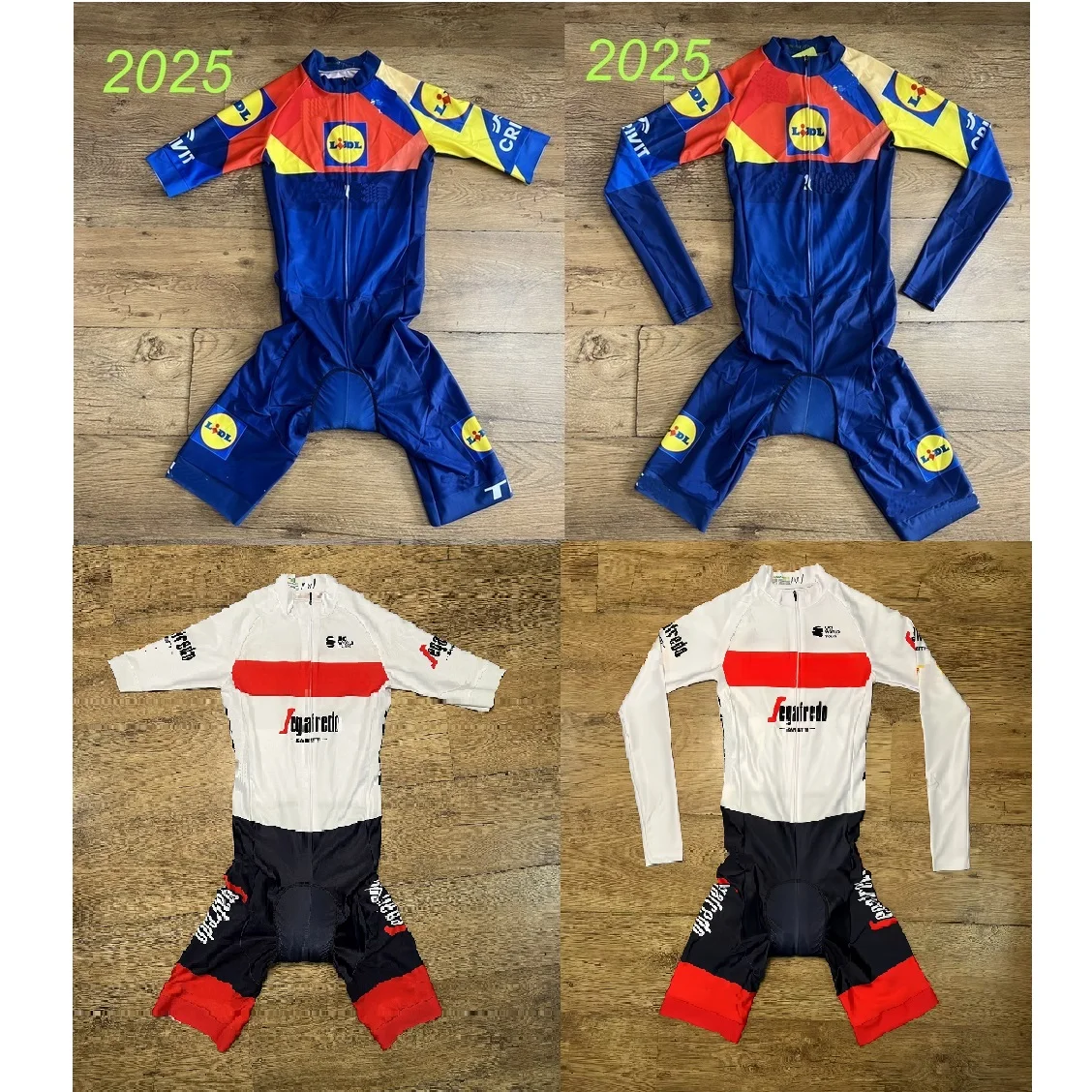 Traje de ciclismo LASER CUT Skinsuit 2022 2022 LIDL TREKful Segafredo TEAM de manga corta y larga
