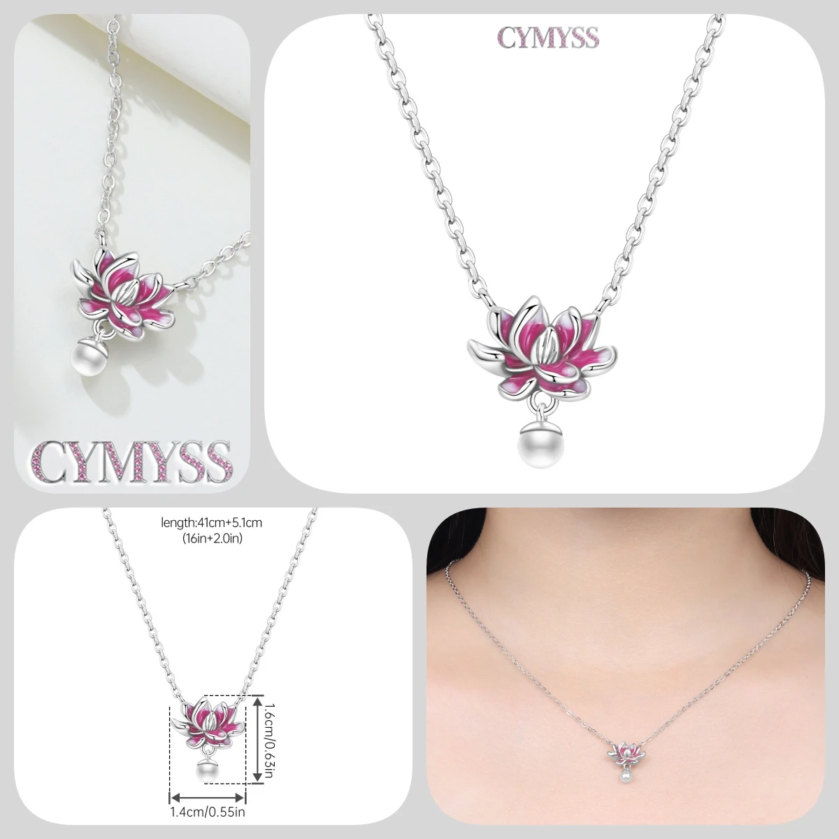 2026 Original 925 Sterling Silber Planeten-Halskette mit Liebesherz und Zirkonia-Einlage, Romantischer Modeschmuck, Partygeschenke für Frauen – Detail 31