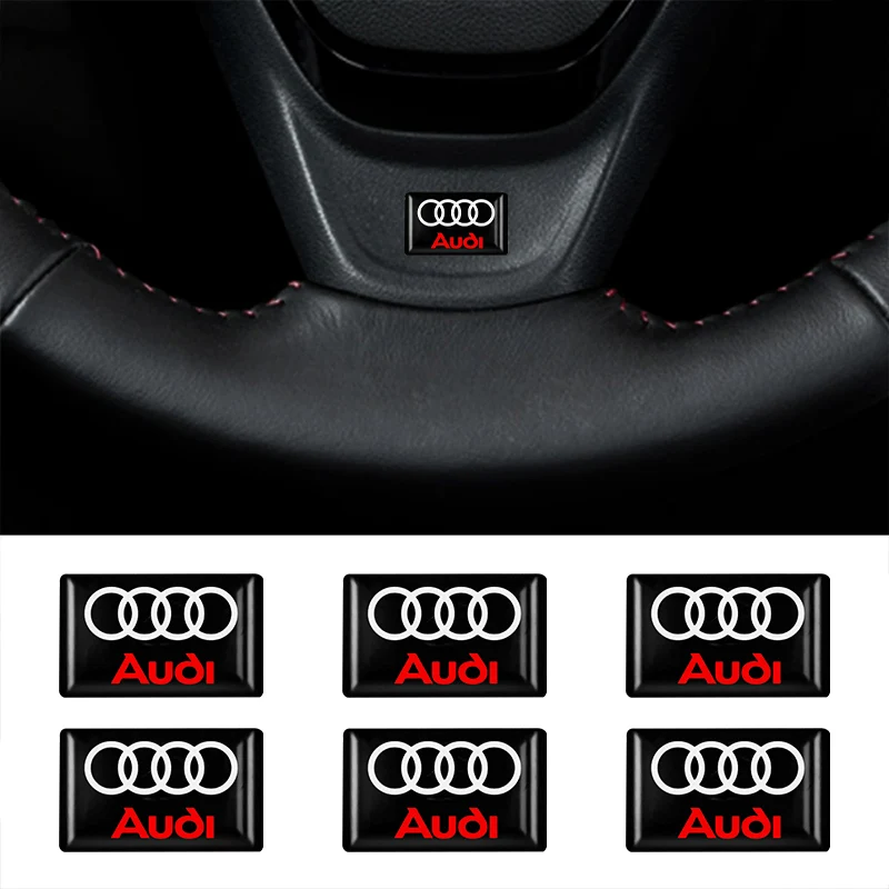 For Audi For Audi S line A4 b6 b8 b7 b9 b5 A6 A3 A8 Q3 Q5 Q7 10/20/50PCS 3D Styling Car Epoxy Emblem Stickers Decor Accessories