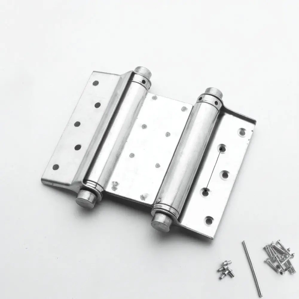 Two Way Opening Door Hinge Stainless Steel Automatic Return Spring Hardware Silent Pivot For Furniture Industrial Gates