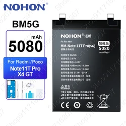 NOHON BM5G 5080mAh Battery for Xiaomi Redmi Note 11 Pro 5G / POCO X4 GT Lithium Polymer Phone Batteries + Tools