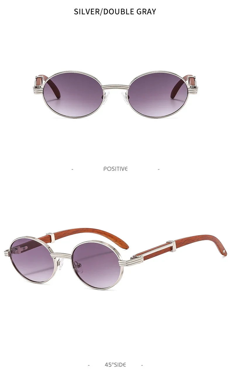 GM LUMIAS Vintage Ovale Sonnenbrille Neue Stilvolle Metallrand Farbverlaufsschattierungen Trendiges Markendesign Mode Grüne Outdoor-Sonnenbrille – Detail 12