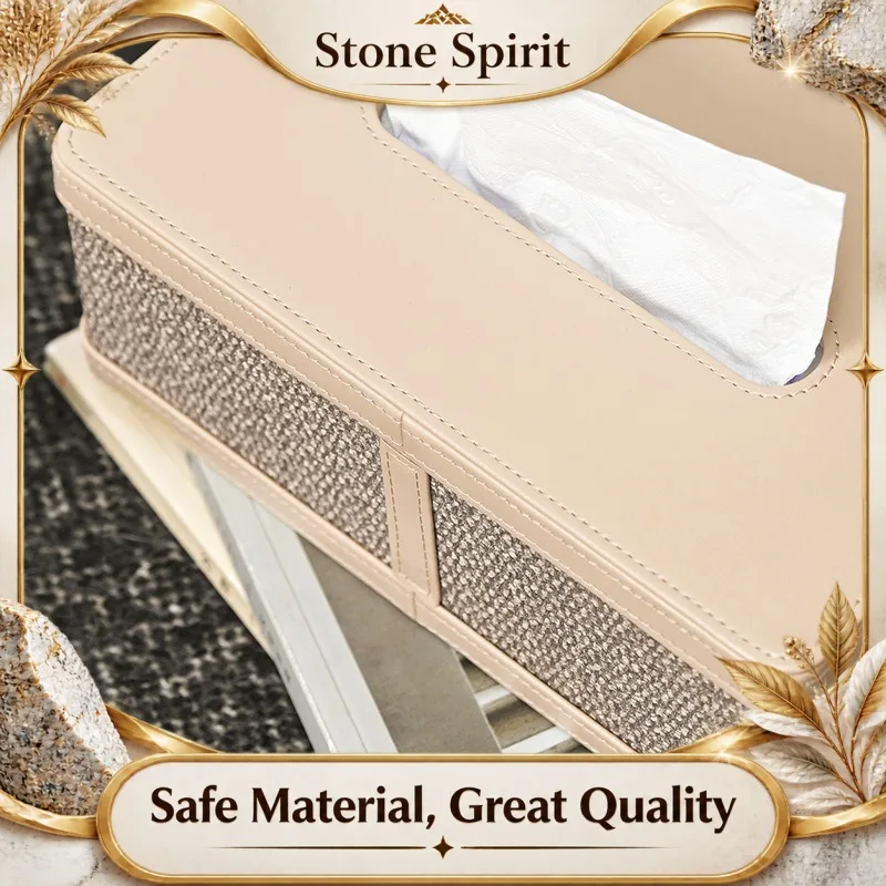 Luxury Tissue Box Cover, High-End Napkin Holder for Living Room Coffee Table, Elegant Desktop Paper Dispenser, Home Hotel Decor