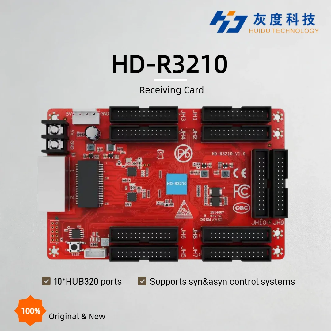 Huidu HD-R3210 LED Receiving Card 10*HUB320 Ports Max Load 260000 Pixels LED Display Controller Board