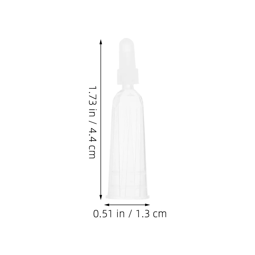 10Pcs Plastic Ampule Bottle Dropper Cap Curved Neck Design for Precision Glue Applicator Bottle Portable Liquid Dispensing