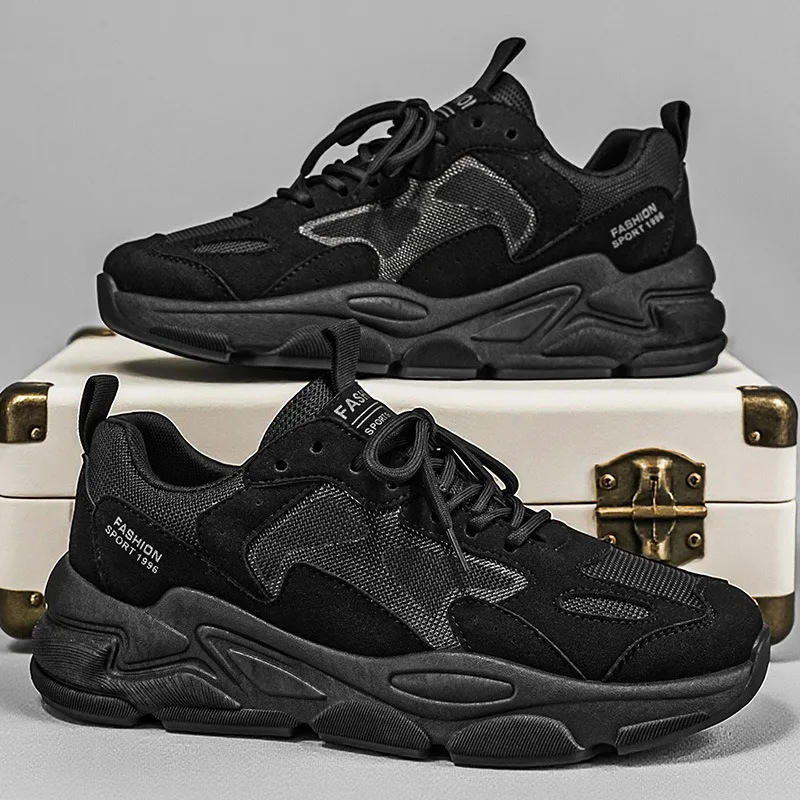 2026 Summer Men's unky Dad Sneakers Breathable Mesh Casual Shoes Thick Sole Streetwear Footwear image 4
